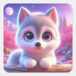 "Monica" Quadratischer Aufkleber