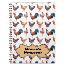 Monicas Chicken Spiral Notebook