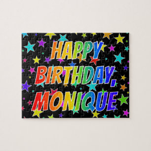 "MONIQUE" Vorname, Spaß "HAPPY BIRTHDAY" Puzzle