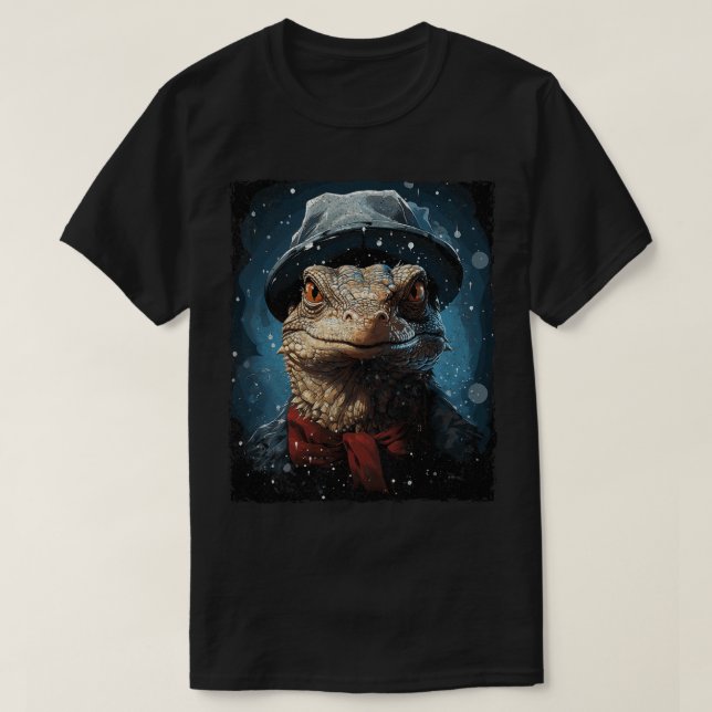 Monitor Lizard Christmas 21 T-Shirt (Design vorne)
