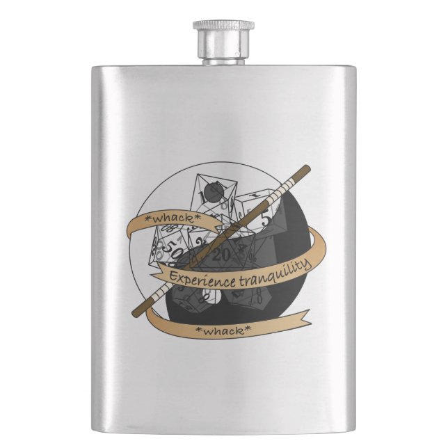 Monk Dice Design Flachmann (Vorderseite)