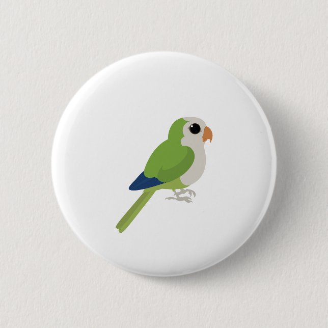 Monk Parakeet Button (Vorderseite)