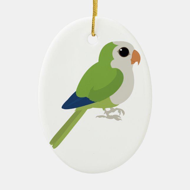 Monk Parakeet Keramikornament (Vorne)