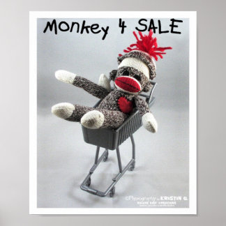 Monkey 4 Sale (von Kolohe Kristin) Poster