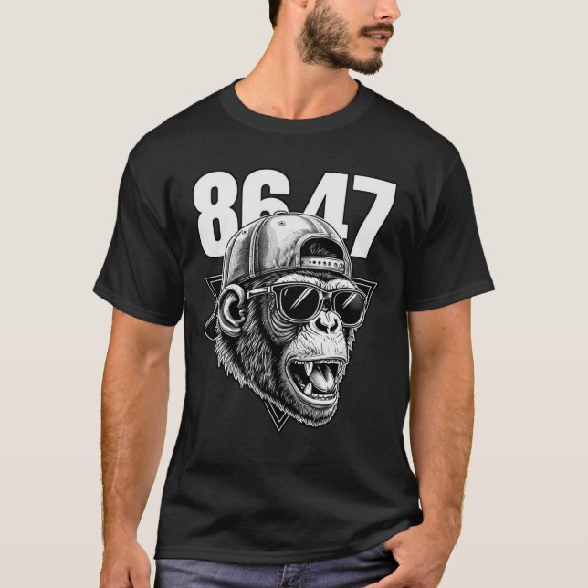 Monkey 8647 - Mysterious Code Graphic T-Shirt (Vorderseite)