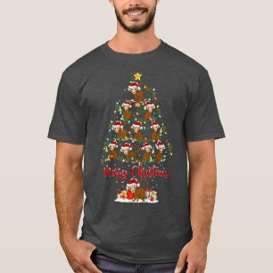 Monkey Animal Lover Matching Santa Monkey Christma T-Shirt