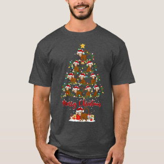 Monkey Animal Lover Matching Santa Monkey Christma T-Shirt
