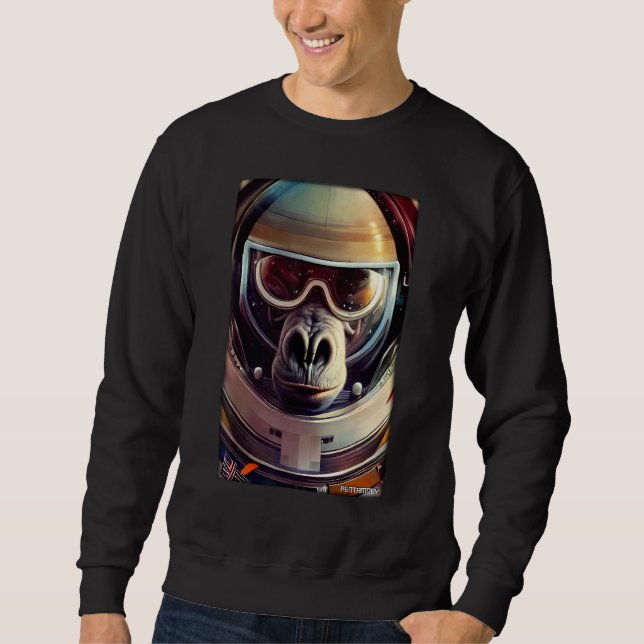 Monkey Ape Animal Astronaut Space Universe Galaxy  Sweatshirt (Vorderseite)