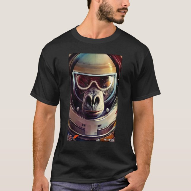 Monkey Ape Animal Astronaut Space Universe Galaxy  T-Shirt (Vorderseite)