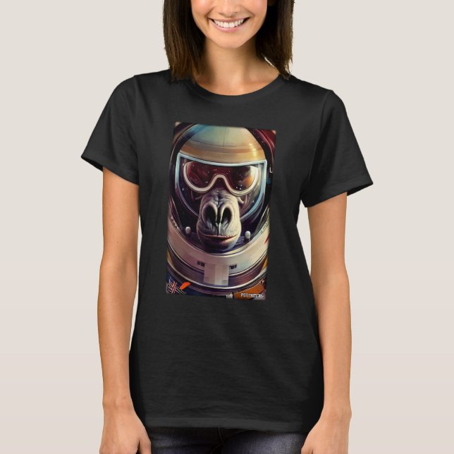 Monkey Ape Animal Astronaut Space Universe Galaxy  T-Shirt (Vorderseite)
