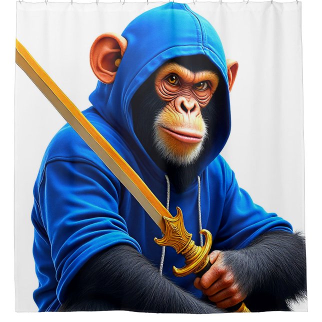 Monkey Art Duschvorhang (Vorderseite)