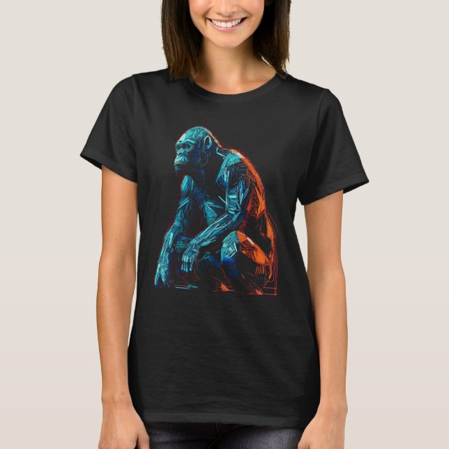 Monkey artwork - animal art zoo gorilla T-Shirt (Vorderseite)