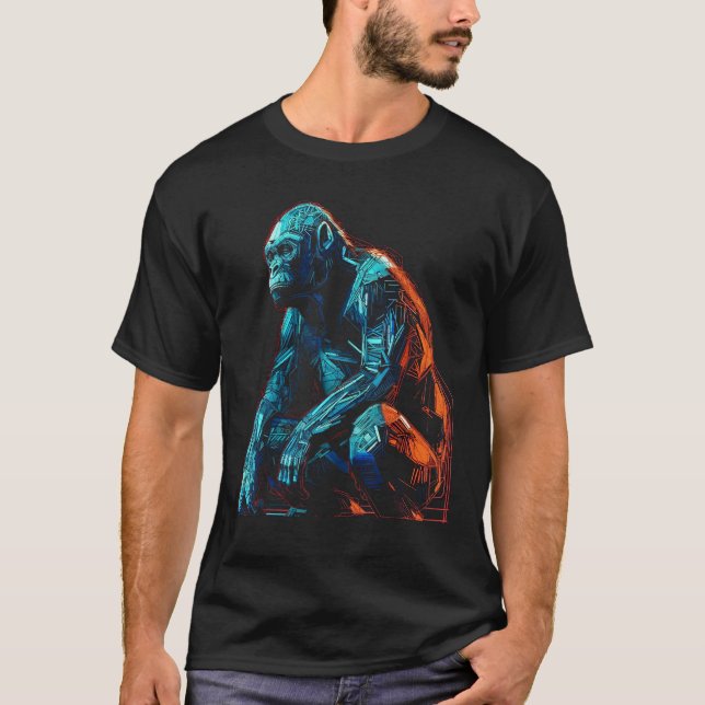 Monkey artwork - animal art zoo gorilla T-Shirt (Vorderseite)