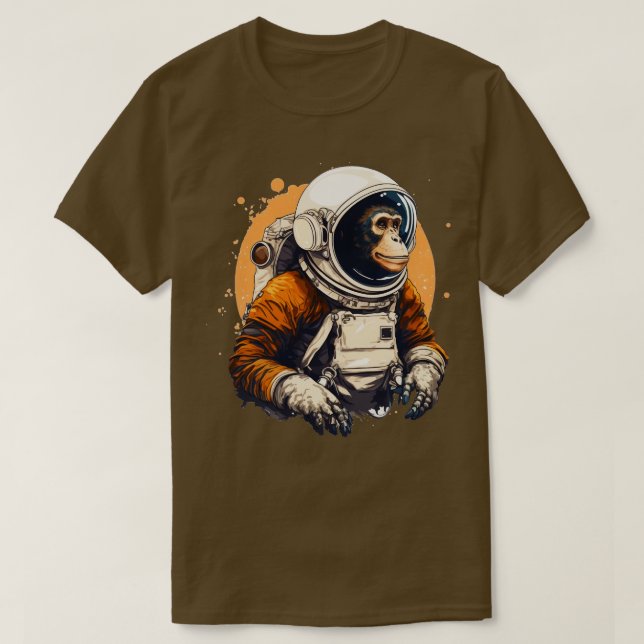 Monkey Astronaut Art T-Shirt (Design vorne)