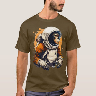 Monkey Astronaut Art T-Shirt
