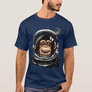 Monkey Astronaut Space Exploration Astronomie Love T-Shirt