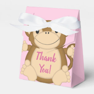 Monkey Baby Dusche Pink Geschenkschachtel