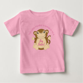 Monkey Baby Dusche Pink T-shirt
