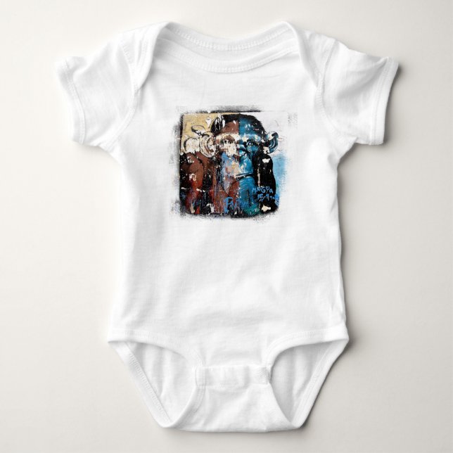 Monkey Baby Jersey Bodysuit Strampler (Vorderseite)
