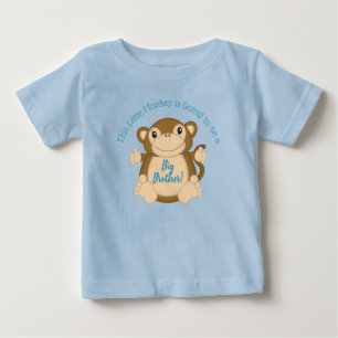 Monkey Baby Shower Blue T-shirt