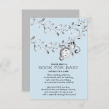 Monkey Baby Shower Book for Baby Card