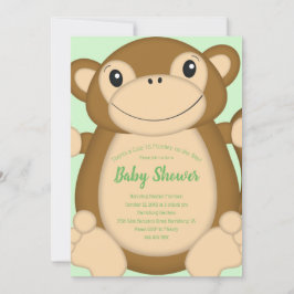 Monkey Baby Showgrün Einladung