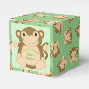 Monkey Baby Showgrün Geschenkschachtel