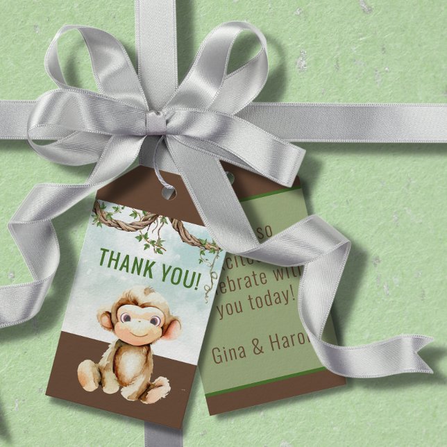 Monkey Baby Showmarke Geschenkanhänger (Von Creator hochgeladen)