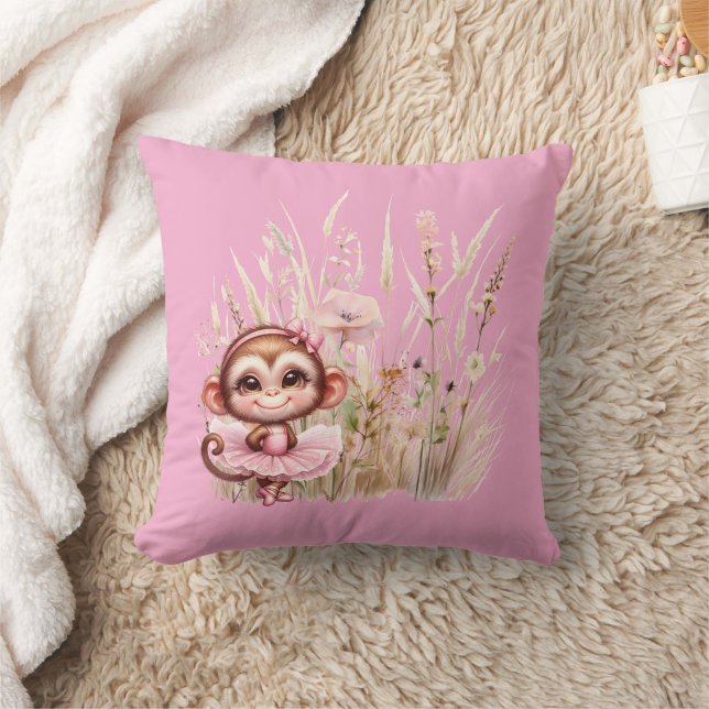Monkey Ballerina Kissen (Decke)