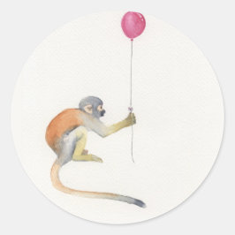 Monkey Balloon Party Stickers