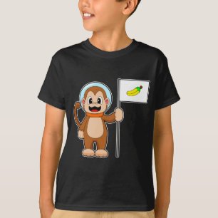 Monkey Banana Astronaut Space T-Shirt