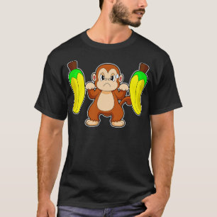 Monkey Banana Bodybuilding Dumbbell T-Shirt