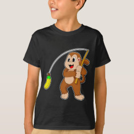 Monkey Banana Fisher Fishing T-Shirt