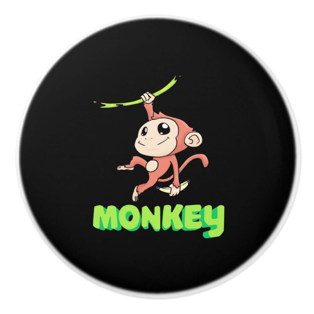 Monkey Banana Keramikknauf (Vorderseite)