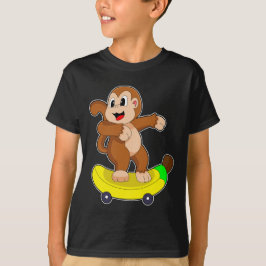 Monkey Banana Skater Skateboard T-Shirt