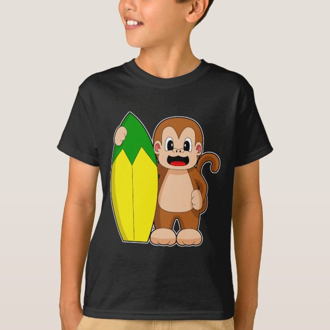 Monkey Banana Surfing T-Shirt (Vorderseite)