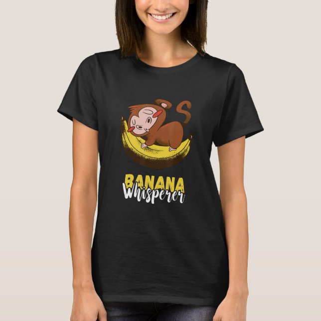 Monkey Banana Whisperer Sleep Vegetarians Summer F T-Shirt (Vorderseite)