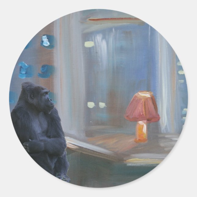 Monkey Bar Runder Aufkleber (Vorderseite)