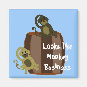 Monkey Barrel Business Magnet