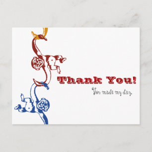 Monkey Barrel Danke, Postcard Postkarte