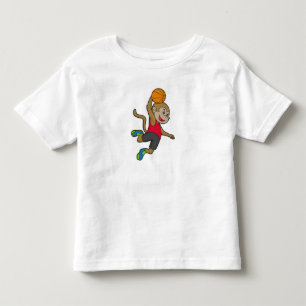 Monkey Basketball-Spieler Basketball Kleinkind T-shirt