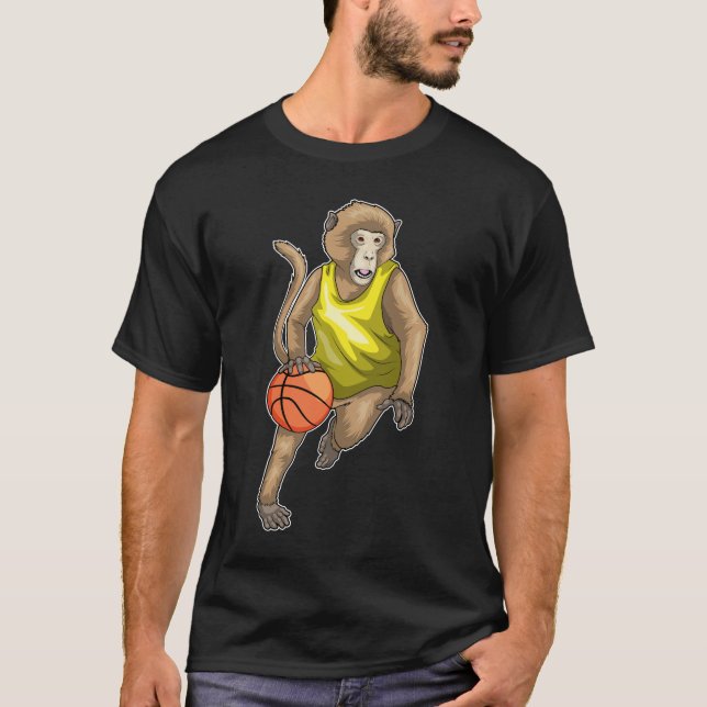 Monkey Basketball-Spieler Basketball T-Shirt (Vorderseite)