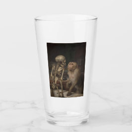 Monkey Before a Skeleton (von Gabriel von Max) Glas