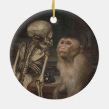 Monkey Before a Skeleton (von Gabriel von Max)