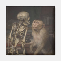 Monkey Before a Skeleton (von Gabriel von Max)