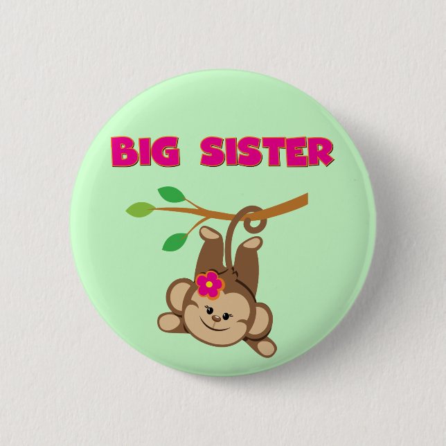 Monkey Big Sister Button (Vorderseite)