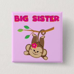 Monkey Big Sister Button