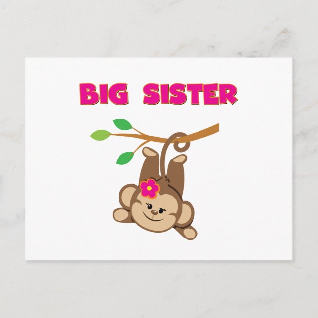 Monkey Big Sister Postkarte (Vorderseite)