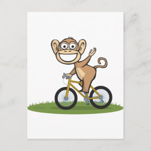 Monkey Biker Postkarte