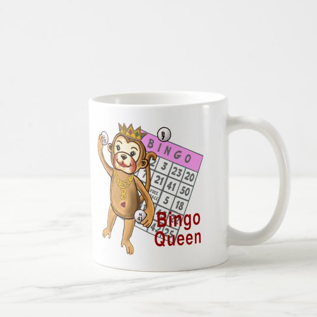 Monkey Bingo Queen Tasse (Rechts)